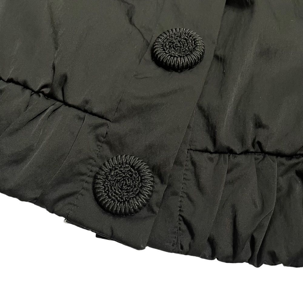 Bizz Black Ruffle Half Sleeve Button Up Jacket - Picture 4 of 12